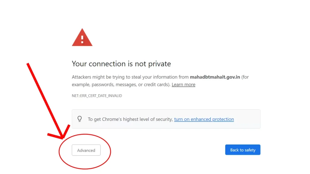 Mahadbt Website Problem 1